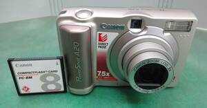 ★6273 通電のみ確認 Canon PowerShot A20 PC1007 ジャンク扱い