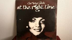 ☆彡美品！！☆彡送料無料！！　CARLENE DAVIS 　 AT THE RIGHT TIME 　 UK盤 LP LOVERS REGGAE SLY＆ROBBIE参加。ナイスカバー多数