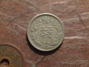 大韓(韓国)　2銭5分　白銅　光武2年(1898年)　KM#1117　(21.0mm, 4.1g) 45度回転エラー