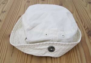 ＊babyGap ベビーギャップ　綿サファリハット　　帽子　アイボリー　サイズ４８－５０cm 
