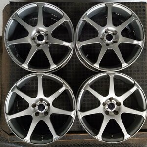 管理番号：S8-11【4本価格】【17x7J 5x100 ET+50 ハブ73】YOKOHAMA AVS MODEL7・プリウス レガシィ等・直接引取可能・下取り可能