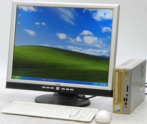 東芝 EQUIUM S6300 PES6320ENYY29 ■ 20インチ 液晶セット ■ Core2Duo-4400/CDROM/コンパクト/希少OS/動作確認済/WindowsXP デスクトップ