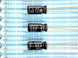 無極性電解コンデンサー　50V　2.2μF　　　　　　　　　　 10個
