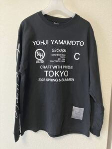 ２回着用美品　NEIGHBORHOOD ロンT 23AW ネイバーフッド　ヨウジヤマモト　コラボ　長袖Tシャツ 黒　Lサイズ　その他も格安出品中