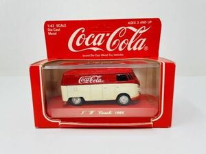 Solido Diecast Metal 1966 VW Combi Van Coca-Cola 1:43 Made in France 1993 NOS 海外 即決