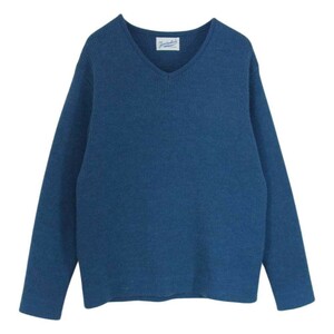 TENDERLOIN テンダーロイン T-SWEATER V Vネック ウール ニット セーター ブルー系 M【中古】