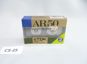 コCS-25【未開封/1点/2本】TDK■AR50■カセットテープ■ノーマルポジション■TYPEⅠ NORMAL POSITION■HIGH OUTPUT CASSETTE■長期保管品