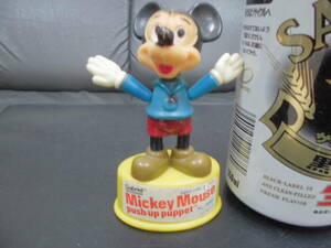 ★昭和レトロ★ミッキーマウス　プッシュアップパペットMickey Mouse　push-up puppet　ヴィンテージ　玩具　ディズニー(B-3)