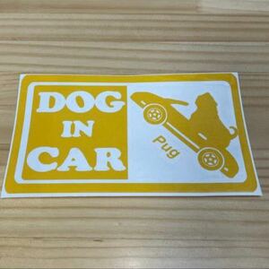 DOG IN CAR 01 パグ ステッカー アウトレット191 #oFUMI