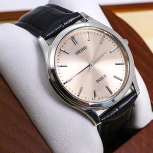 ◆美品 稼働 SEIKO Dolce 腕時計 新品ベルト 8J41 メンズ k
