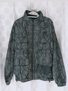 エックスガール X-GIRL SNAKE PATTERN JACKE ヘビ柄 パイソン ブルゾン ウィンドブレーカー アウトドア ジャケットシャカシャカ SIZE1美品 