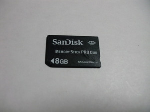 8GB　SanDisk　フォーマット済み メモリースティックプロデュオ　memory stick pro duo　送料63円～