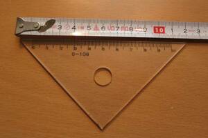 二等辺三角形定規　目盛り10cm