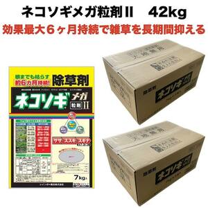 除草剤 強力 粒剤 顆粒 7kg×6袋 ネコソギメガ粒剤 II 42kg 土壌処理型 レインボー薬品 業務用にも 約６ヶ月持続