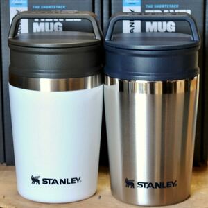 スタンレーSTANLEY真空マグ0.23Lホワイト&シルバーの2点セット 正規品　アウトドア キャンプ 保冷保温 真空断熱マグ コーヒー スープ