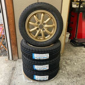 新品タイヤ！165/65R14 ナンカン WS-1 レアマイスター ブランドルライン KST-9 ゴールド 4本 検:8スポーク アトレーワゴン ソリオ ハスラー