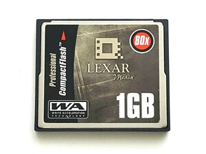 【現品限り】☆美品☆ CFカード 1GB 80x レキサー メディア Lexar Media コンパクトフラッシュ CompactFlash Card