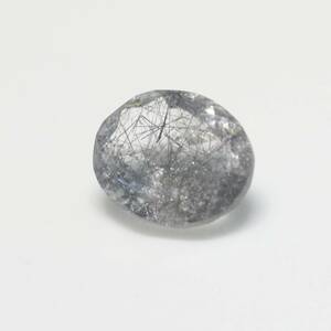 ブラックルチルクォーツ 9x11mmオーバル 3.03ct