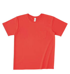 TRUSS ポケット Tシャツ メンズ PKT-124 ブライトレッド Mサイズ 送料無料 新品