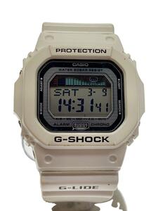 CASIO◆クォーツ腕時計・G-SHOCK/デジタル/ラバー/ホワイト/※ラバー黄ばみ有