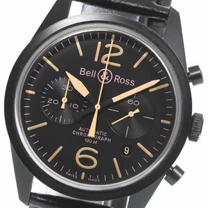 ベル＆ロス Bell＆Ross BR126-94-SC ヴィンテージ ヘリテージ クロノグラフ 自動巻き メンズ 良品 保証書付き_770939