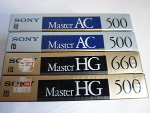 未開封◆SONY ベータビデオテープ４本 Master AC L500/Master HG L500/L660