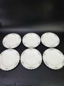 【未使用】Noritake ノリタケ ノッティングヒル プレートセット 幅約20.5cm プレート 銀彩 ケーキ皿 デザート皿 パン皿 