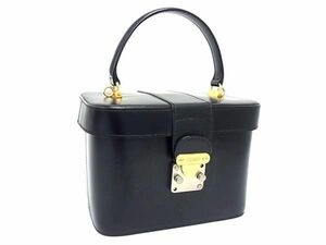 1円 ■美品■ FENDI フェンディ レザー バニティバッグ ハンドバッグ マルチケース パーティーバッグ レディース ブラック系 AY2254