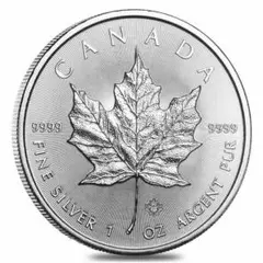 2021年 カナダ メープルリーフ銀貨 1オンス 新品ケース入り 定番 現物資産