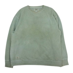 WTAPS ダブルタップス 22AW 22ATDT-CSM04 AII 02/LS/COTTON.SIGN 裏起毛 クルーネック スウェット トレーナー カーキ系 02【中古】