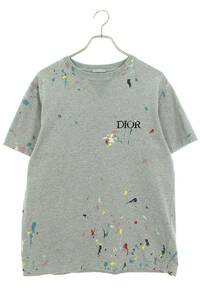 ディオール DIOR 183J686A0554 サイズ:S ペイントプリントロゴ刺繍オーバーサイズTシャツ 中古 SB01