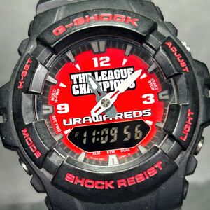 浦和レッズ優勝記念モデル CASIO カシオ G-SHOCK ジーショック G-100 腕時計 クオーツ アナデジ 多機能 ブラック×レッド 新品電池交換済み