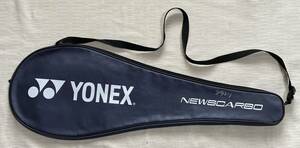 バトミントン ラケットカバー YONEX/ヨネックス NEWSCARBO 24×68cm 白文字/紺系色 フルカバー 難有り((((未使用品