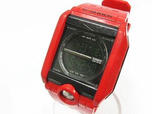 ■ 稼動品 ジャンク CASIO カシオ G-SHOCK ジーショック G-8100 腕時計 レッド 赤 デジタル スクエア クォーツ ラバーベルト
