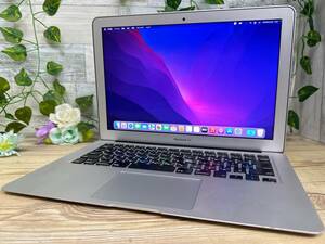 【動作OK♪】MacBook Air 2017(A1466)[Core i5(5350U)1.8Ghz/RAM:8GB/SSD:12856GB/13インチ]Monterey インストール済 動作品