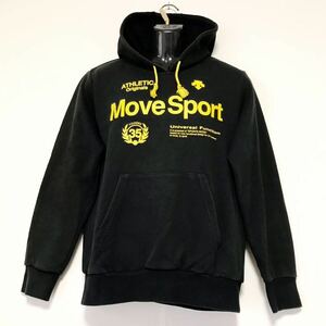 DESCENTE MOVE SPORT/デサントムーブスポーツ☆スウェット/パーカー☆ジャケット/ジャージ/ブラック×イエロー/L