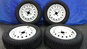 【宮城 塩釜発】中古 冬タイヤ・純正ホイールセット 4本 155/65R13 ヨコハマ iceGUARD iG60 2022年製 9分山 ※個人宛発送不可