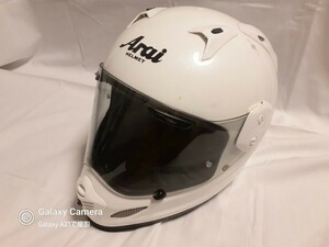 Arai アライ TOUR-CROSS3 GLASS WHITE ツアークロス3 グラスホワイト フルフェイス ヘルメット Sサイズ PSC used