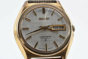 稼働品 セイコー LM ロードマティック デイデイト ゴールド 5606-7010 自動巻き メンズ 腕時計 SEIKO