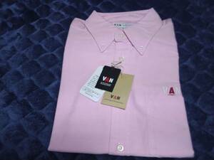　VAN JAC 　半袖オックスフォード刺繍BDシャツ　ピンク　LL 新品未使用　　　アイビー　 トラディショナル