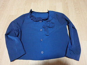 n005u　ebony　薄手ジャケット　上着　レディース　紺色　女性用　プレインワーク