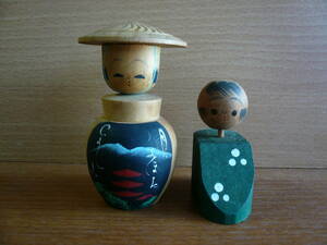 日本人形　2体　民芸品　工芸品　こけし　木彫り細工　置物