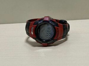 現状品 CASIO カシオ G-SHOCK ジーショック G-7302 腕時計 五つ目 レッド 赤 タフソーラー ※電池切れ レターパックプラスにて