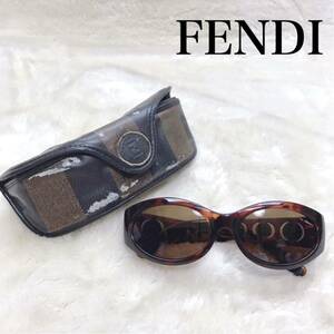 FENDI サングラス ブラウン 総柄 7525 ヴィンテージ メダリオン フェンディ