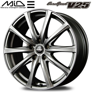 MID EuroSpeed V25 ホイール1本 メタリックグレー 4.5J-13inch 4H/PCD100 inset+50