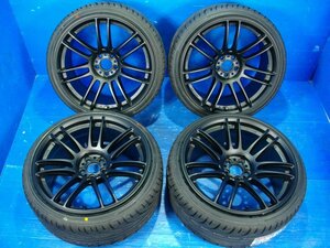 【H】在庫即納 WORK EMOTION ZR7 18インチ 9.5J +38 5H PCD100 KENDA KR20 225/35R18 2024年製 新品タイヤホイール 4本セット カロスポ 等