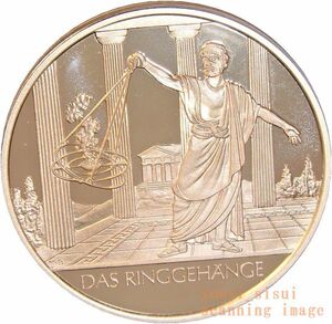 期間限定値下げ 美品 ドイツ造幣局製 人類の技術史 ジンバル 発明 ジャイロスコープ 船舶 羅針盤 純銀製 銀 メダル コイン 記章 スーベニア