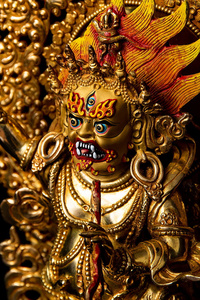 送料無料 銅造鍍金仕上げ 仏像 神像 金剛薩た 金剛手菩薩（ヴァジュラ・パニ） 高さ33cm バジュラ パーニ