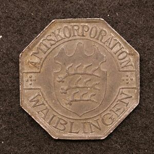 【金属製ノートゲルド】ドイツ 1910-20年台 緊急コイン【59】[E3509]　　
