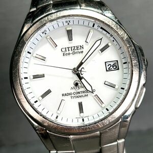 CITIZEN シチズン ATTESA アテッサ ATD53-2613 エコドライブ 腕時計 ソーラー 電波時計 アナログ カレンダー チタニウム 動作確認済み